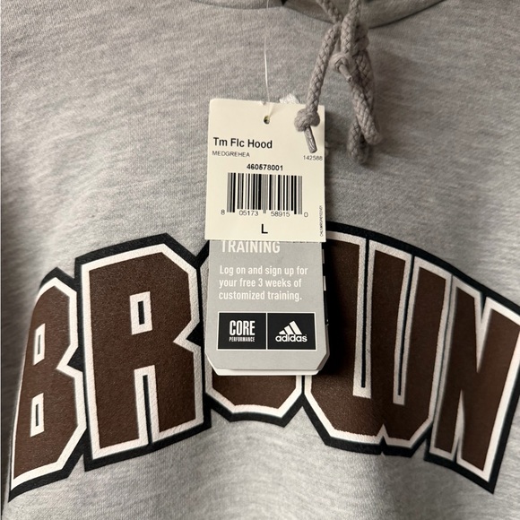 Vintage Brown University Adidas Hoodie - Rare - Picture 3 of 4
